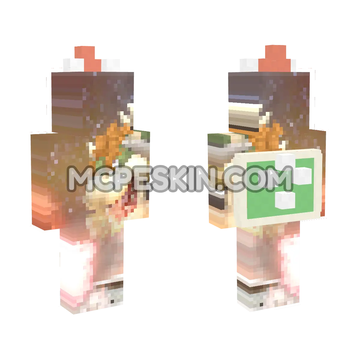 Bowser Fire 4D Minecraft Bedrock skin