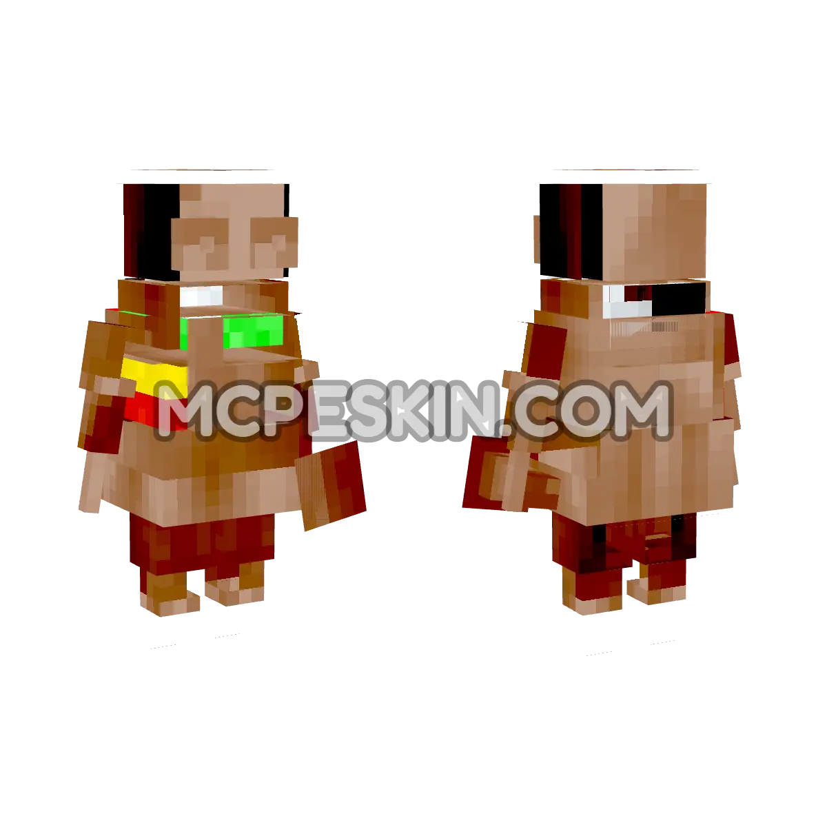 Brown REPO with Lamp 4D Minecraft Bedrock skin