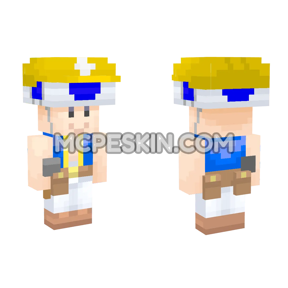 Builder Toad 4D Minecraft Bedrock skin