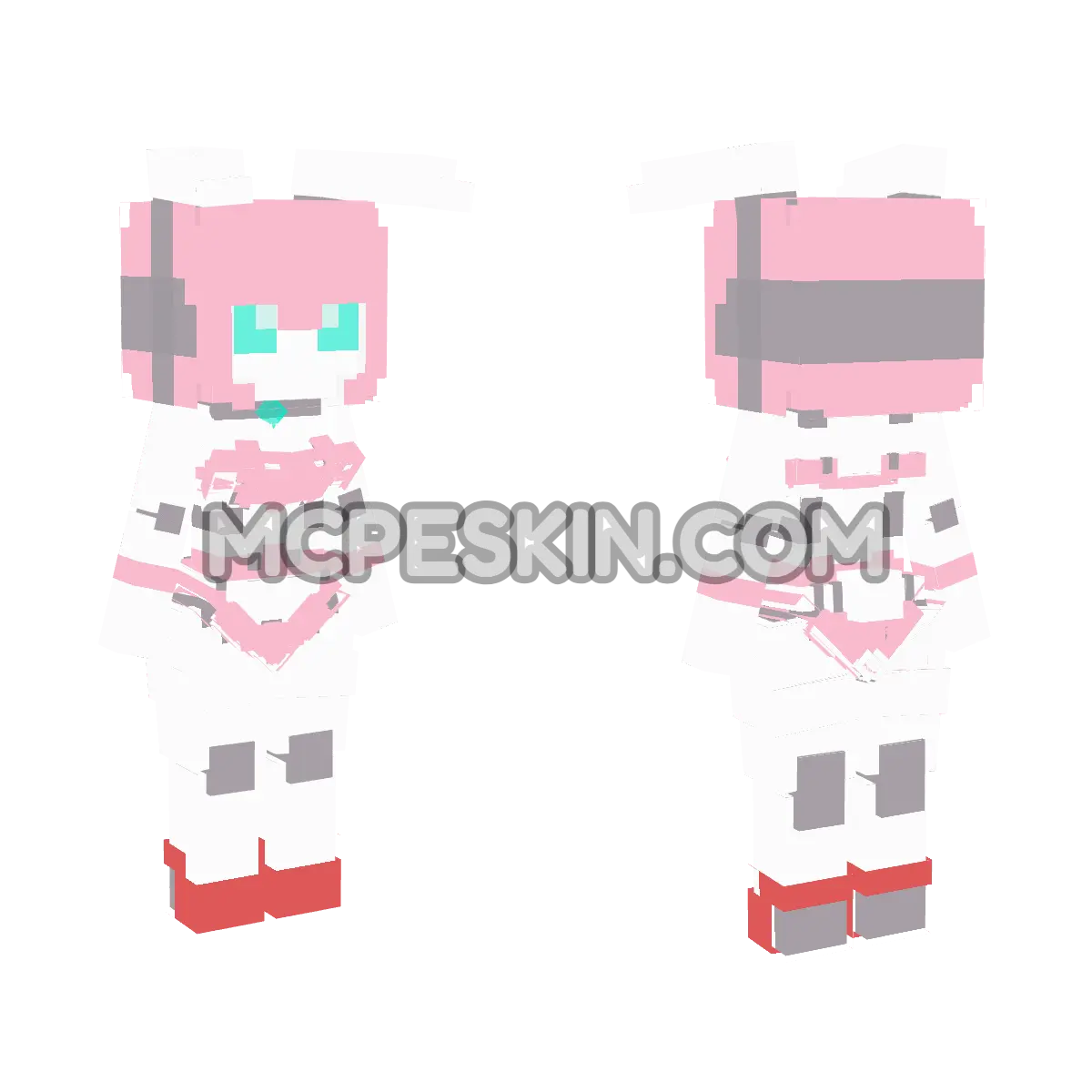 By DFF Conejas de Playa 1 4D Minecraft Bedrock skin
