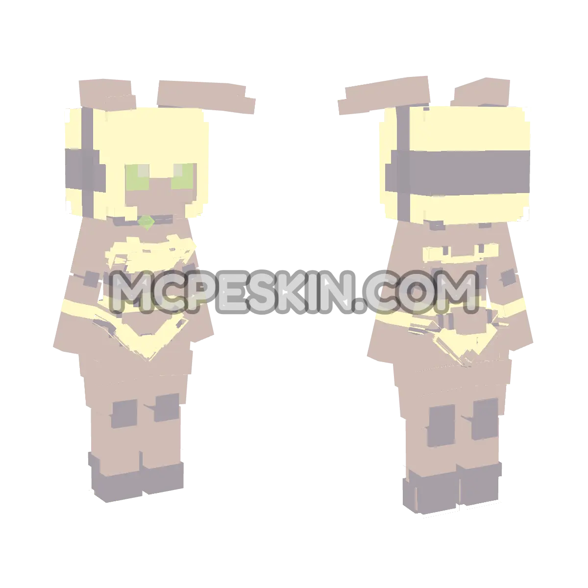 By DFF Conejas de Playa 2 4D Minecraft Bedrock skin