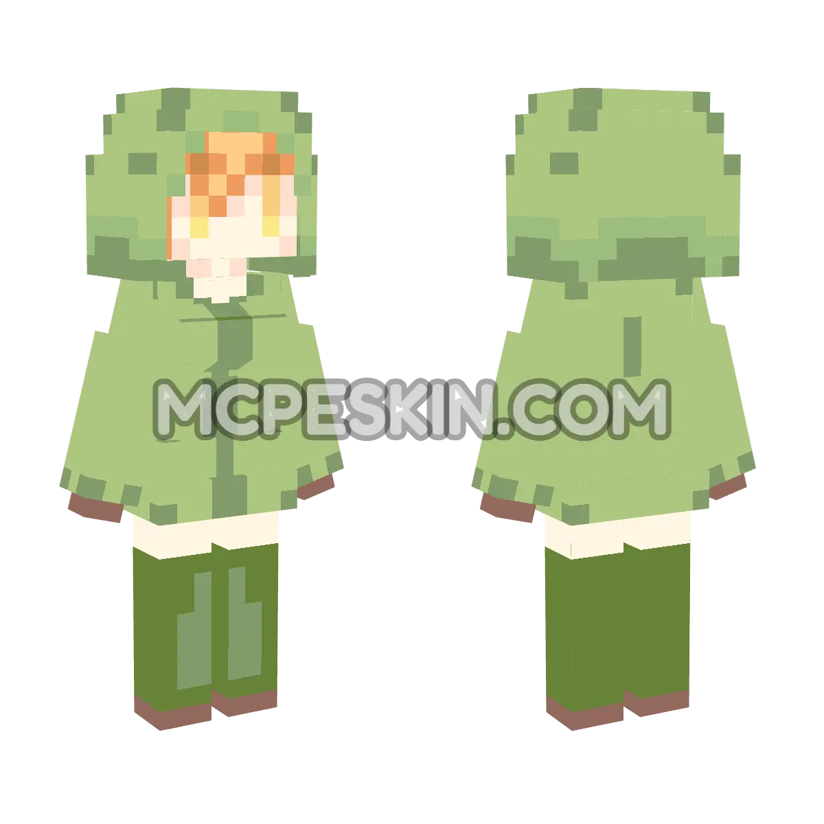 By DFF Creeper Girl 4D Minecraft Bedrock skin