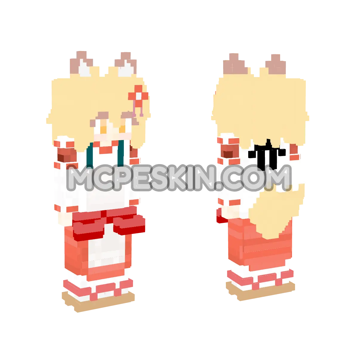 By DFF Senko San 4D Minecraft Bedrock skin