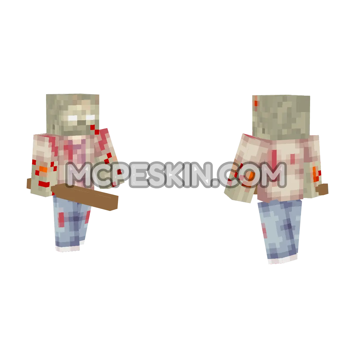 C Zombie 4D Minecraft Bedrock skin