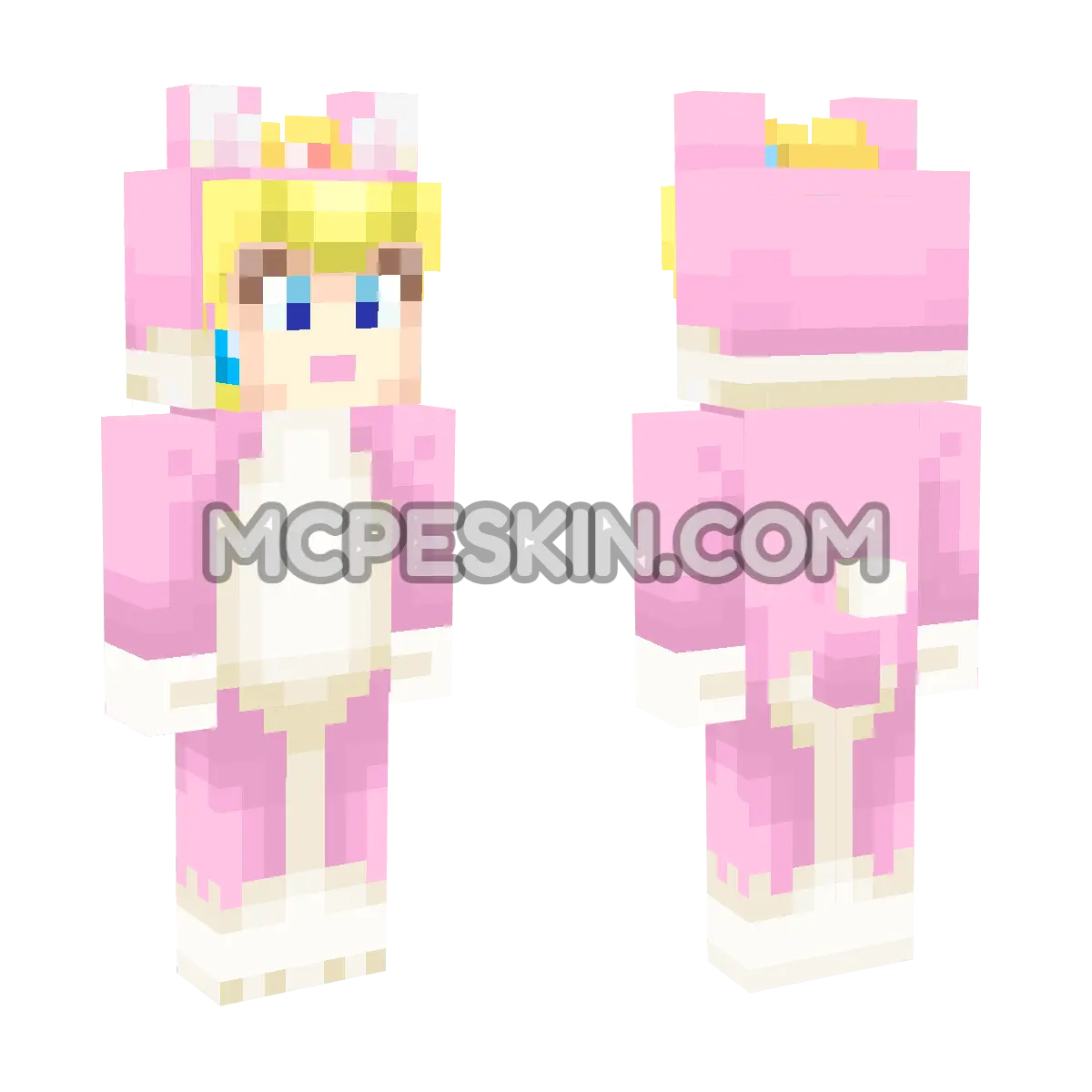 Cat Peach 4D Minecraft Bedrock skin