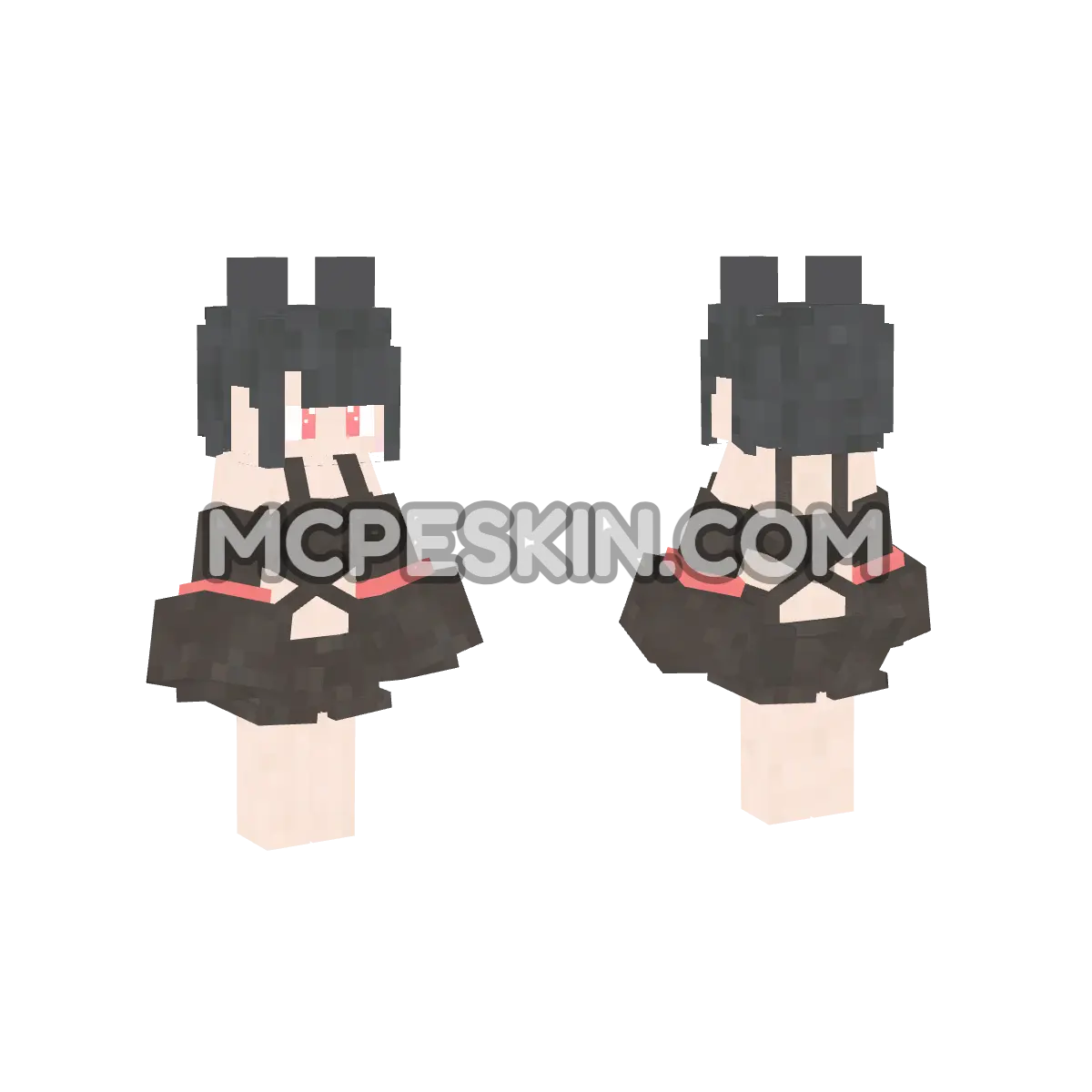 Catys Black 4D Minecraft Bedrock skin