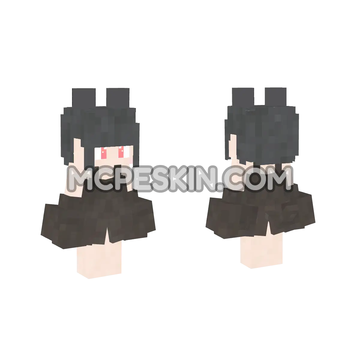 Catys Black Loli 4D Minecraft Bedrock skin