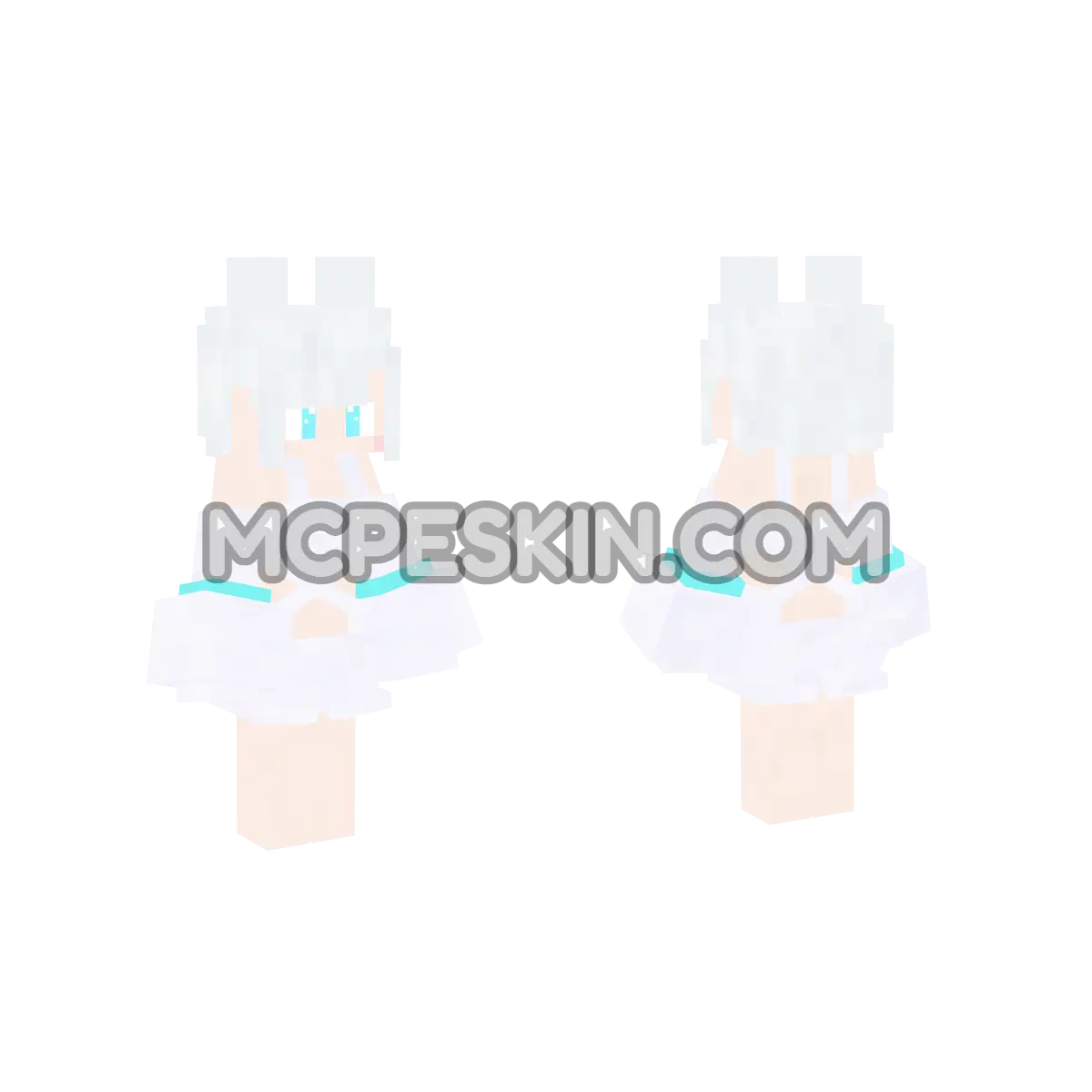 Catys White 4D Minecraft Bedrock skin