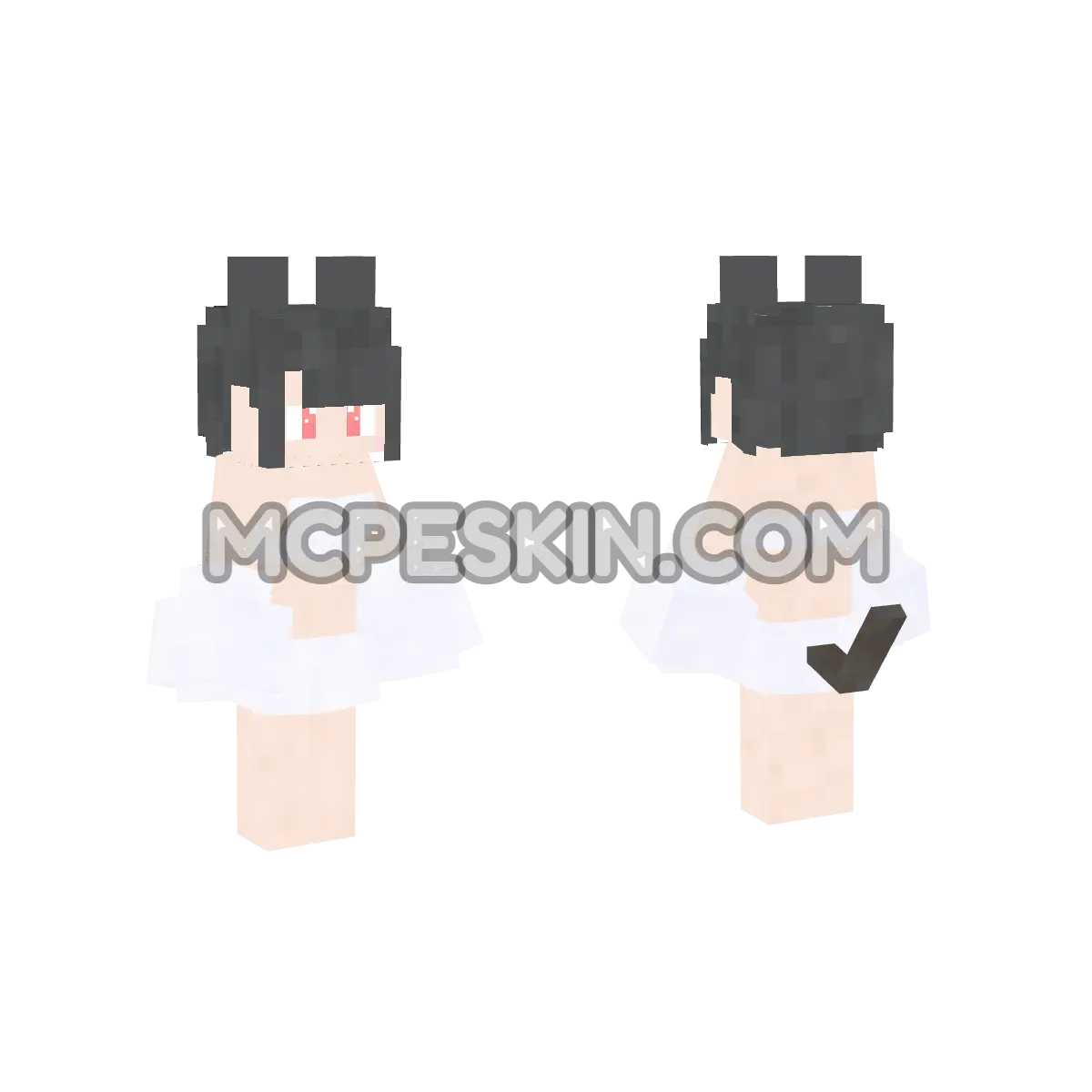 Catys White Black off 4D Minecraft Bedrock skin