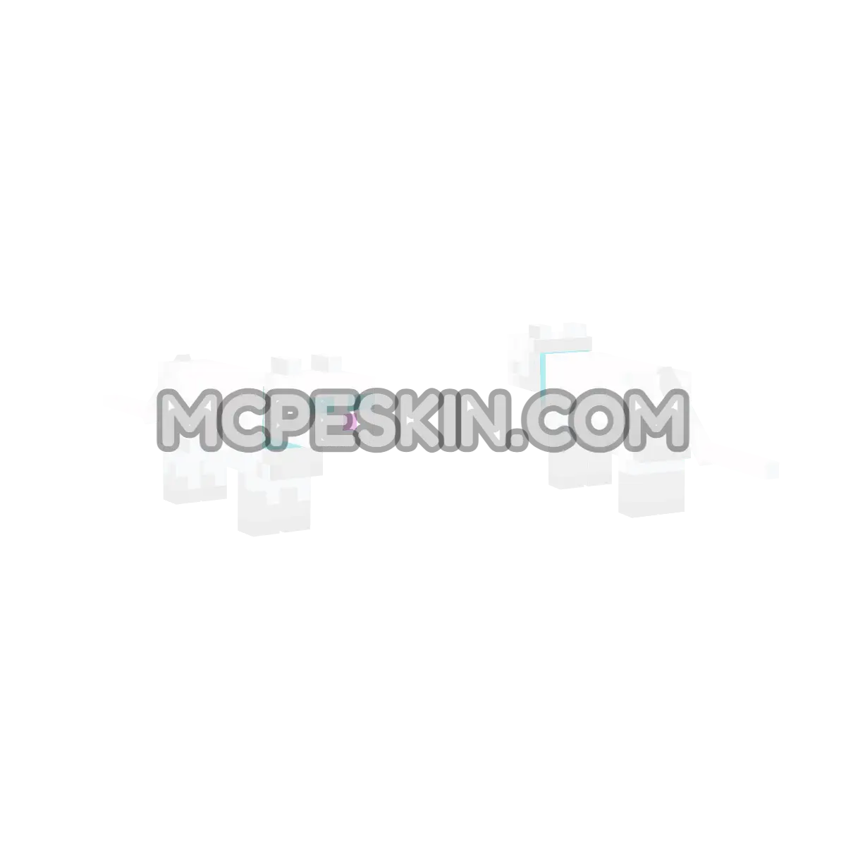Catys White Cat 4D Minecraft Bedrock skin