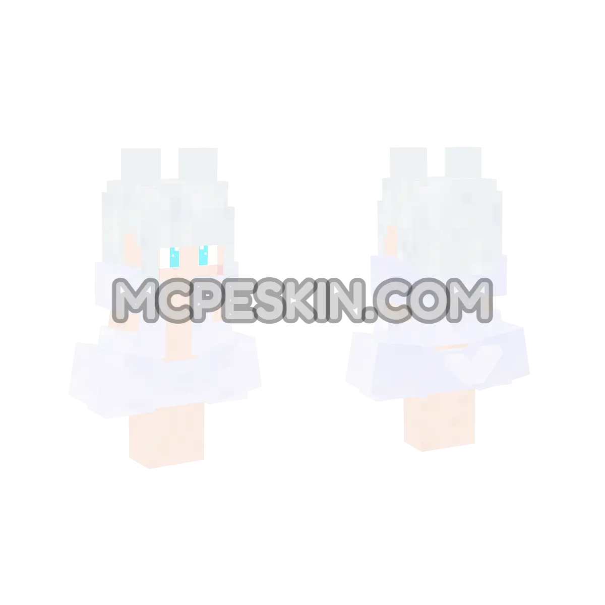 Catys White Loli off 4D Minecraft Bedrock skin