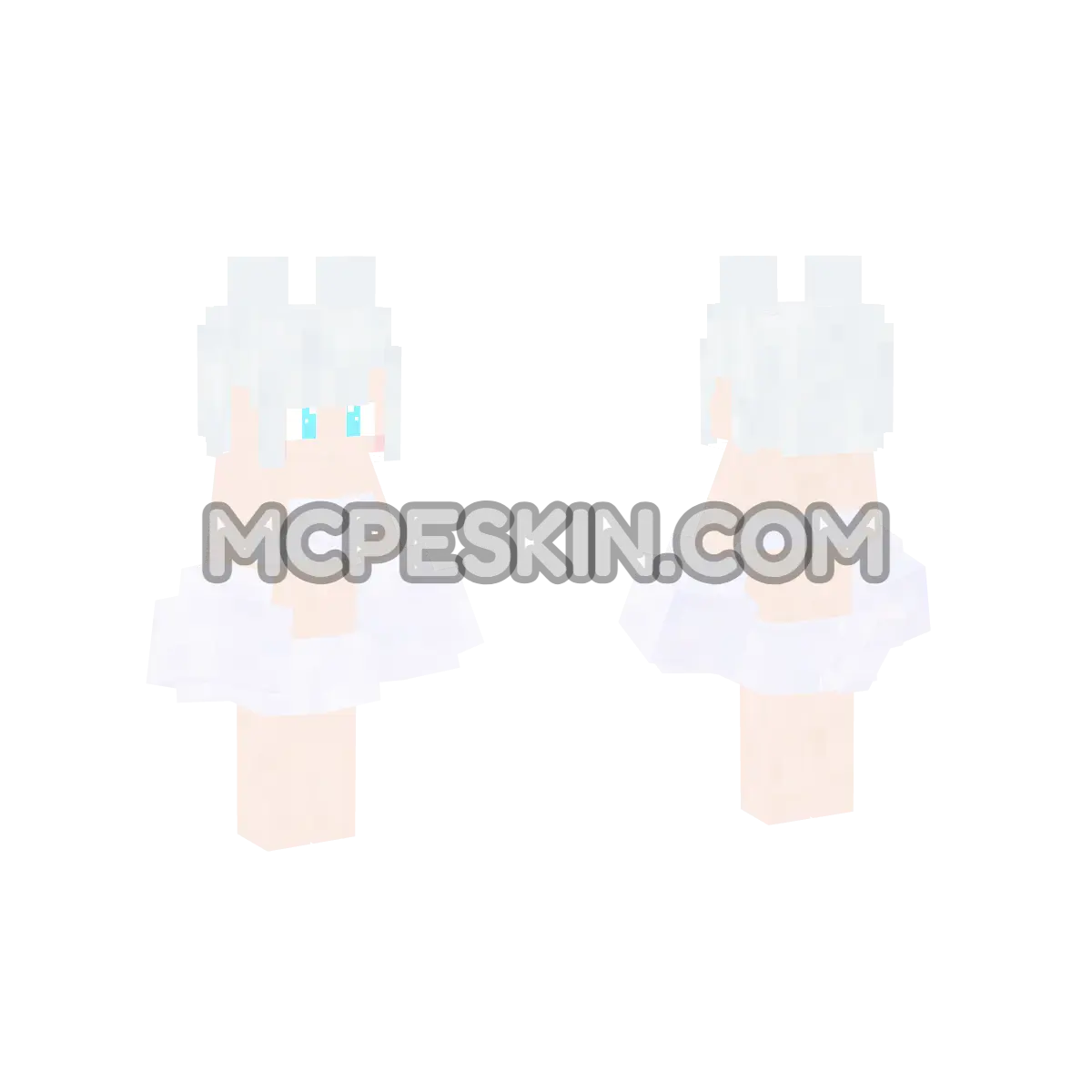 Catys White off 4D Minecraft Bedrock skin