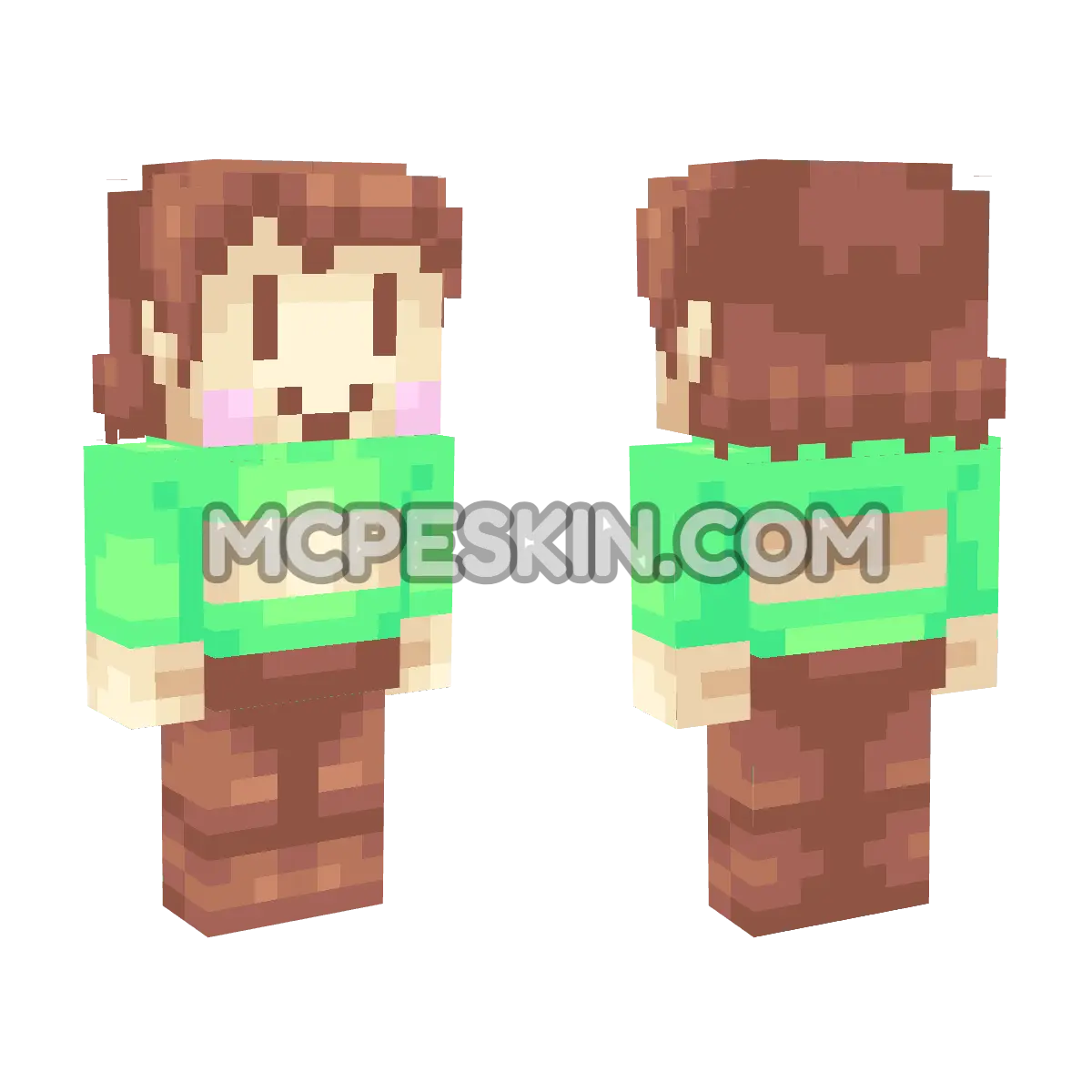 Chara 4D Minecraft Bedrock skin