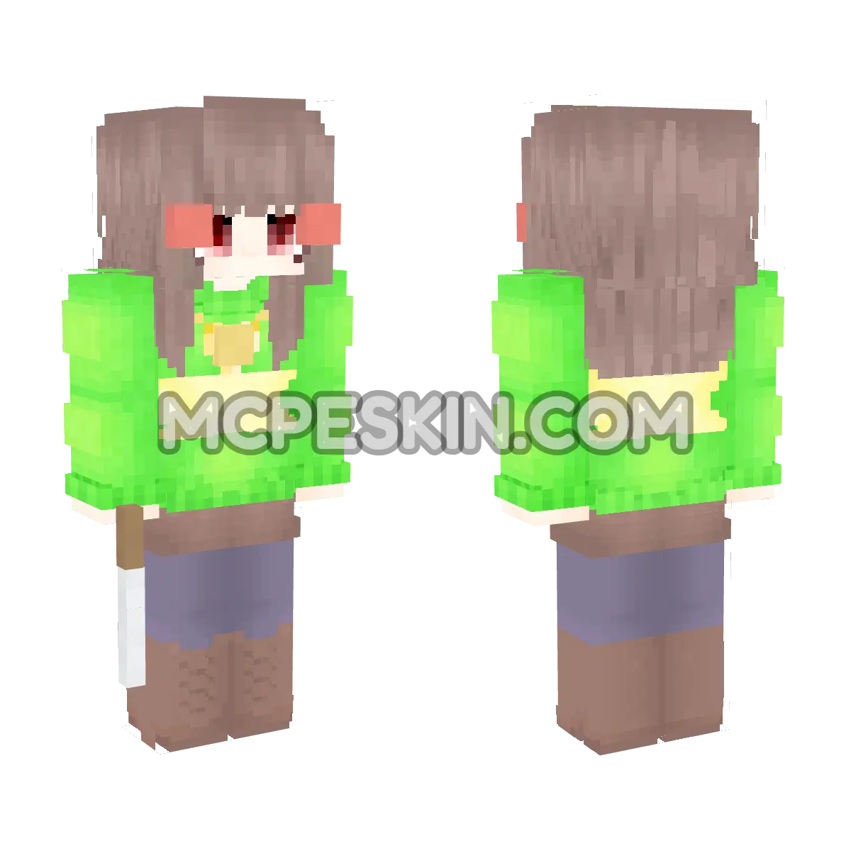 Chara 8 4D Minecraft Bedrock skin