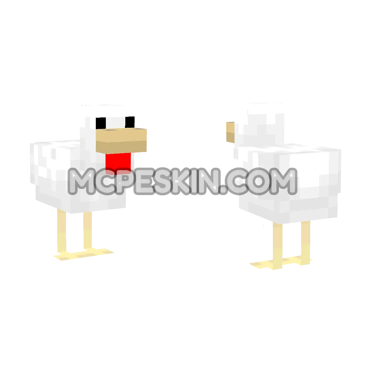 Chicken 4D Minecraft Bedrock skin