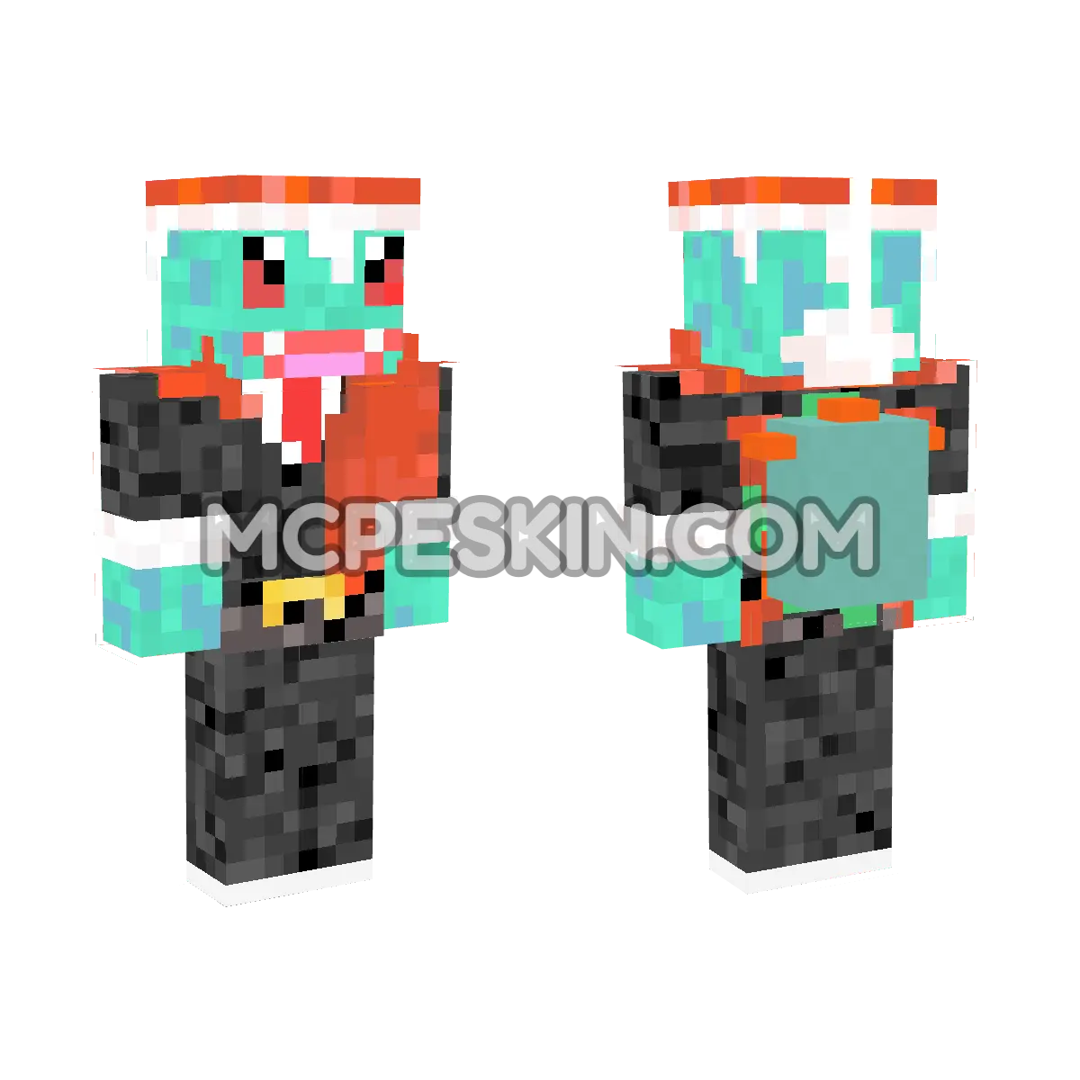 Christmas Bulbasaur 4D Minecraft Bedrock skin