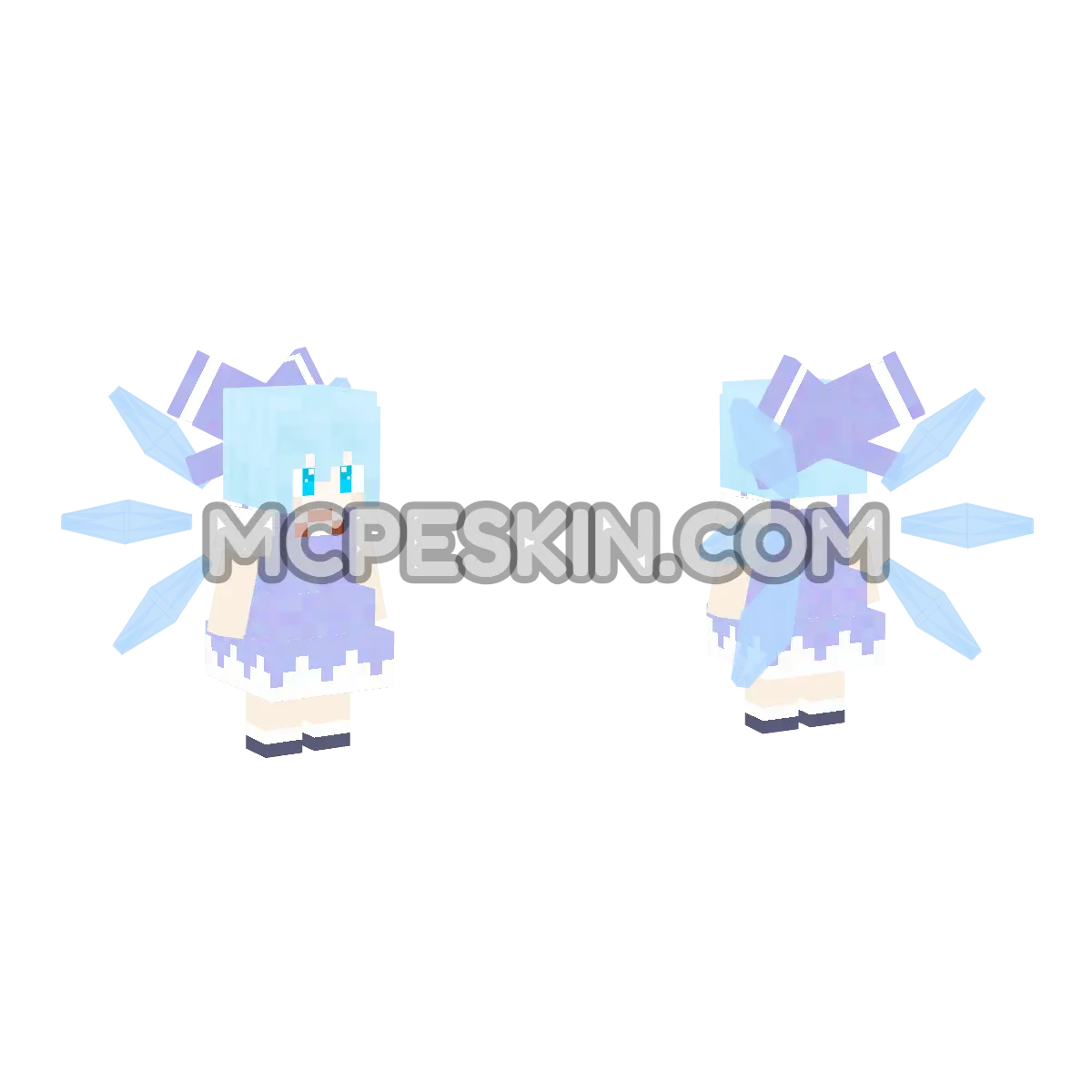 Cirno 4D Minecraft Bedrock skin