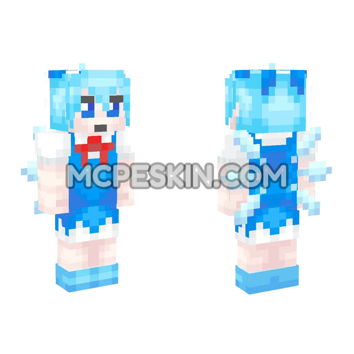 Cirno 4D Minecraft Bedrock skin