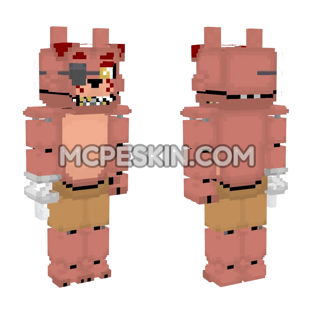 Classic Foxy 2 4D Minecraft Bedrock skin