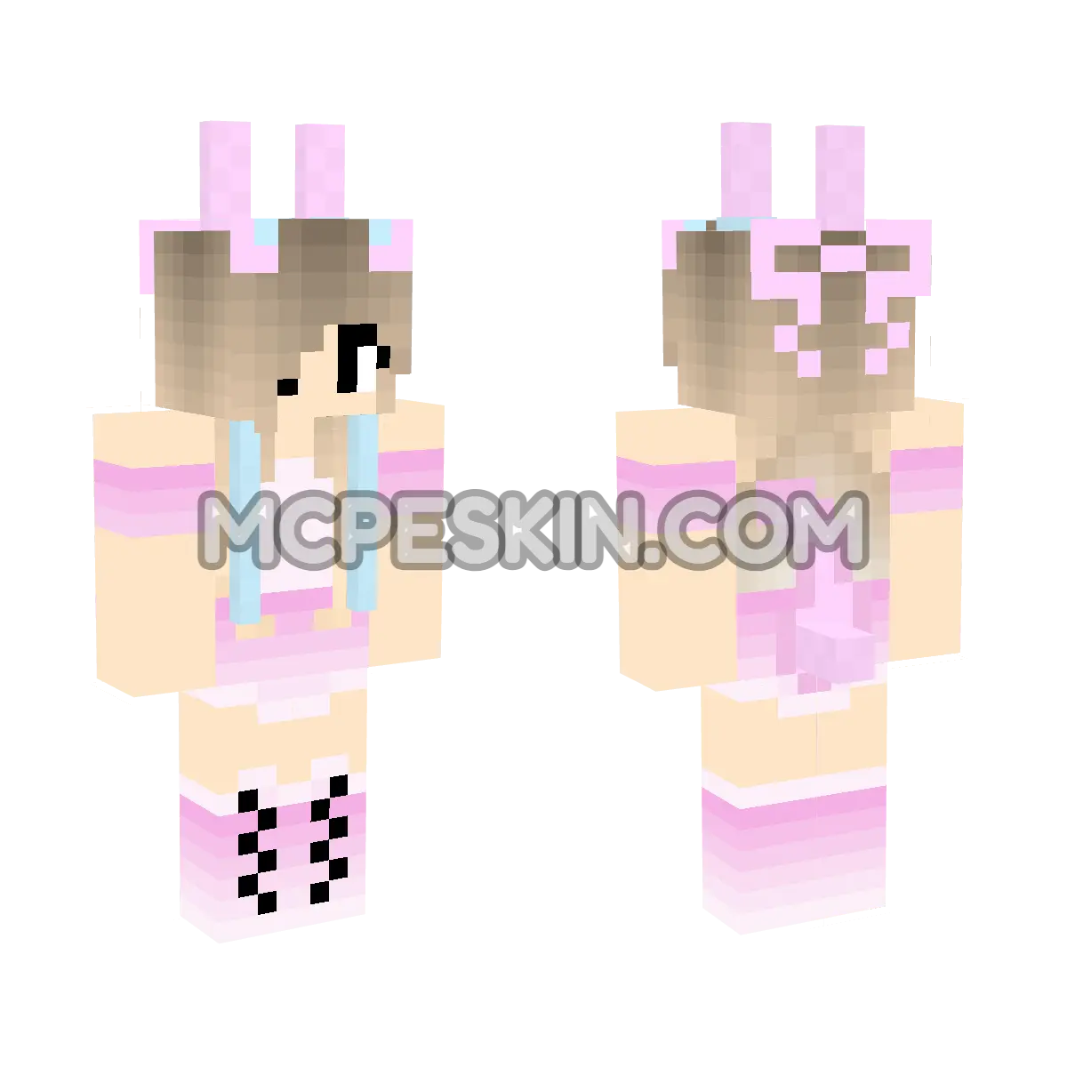 Classic Sylveon Girl 4D Minecraft Bedrock skin