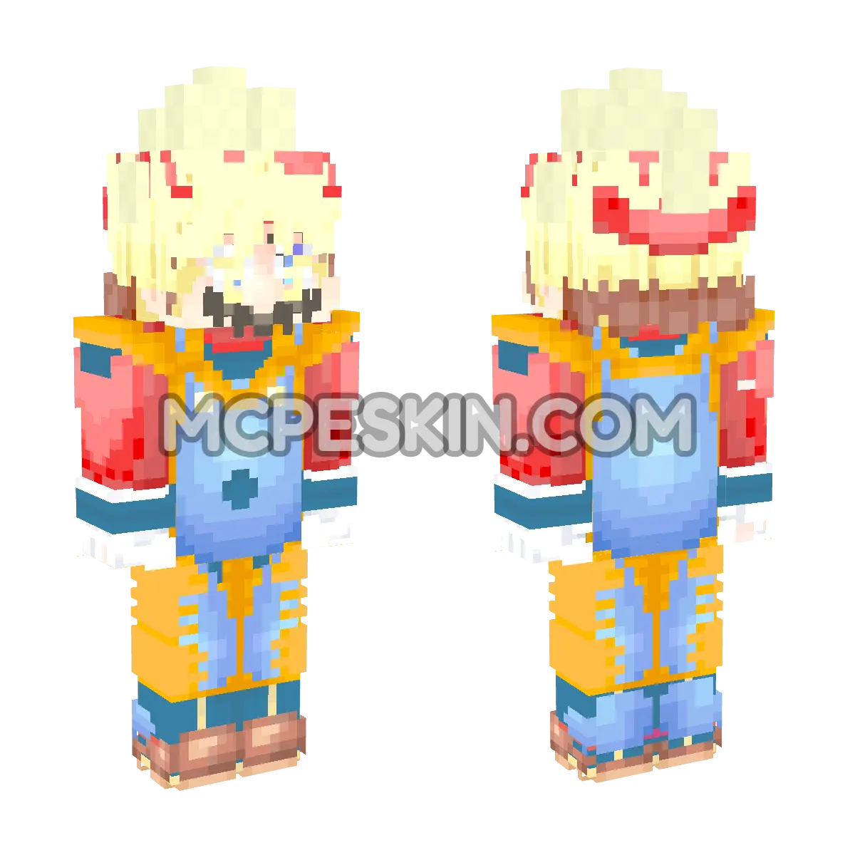 Cosplay Goku 2 4D Minecraft Bedrock skin
