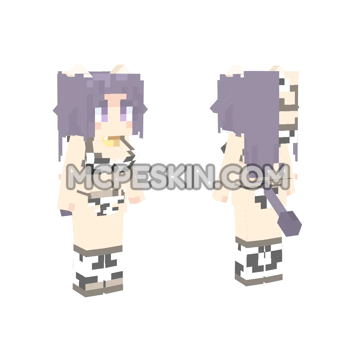 Cow Girl 4D Minecraft Bedrock skin