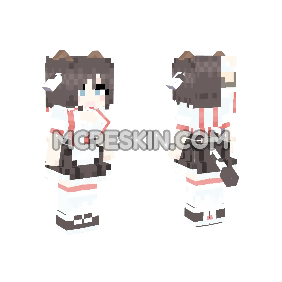 Cow Maid 2 4D Minecraft Bedrock skin