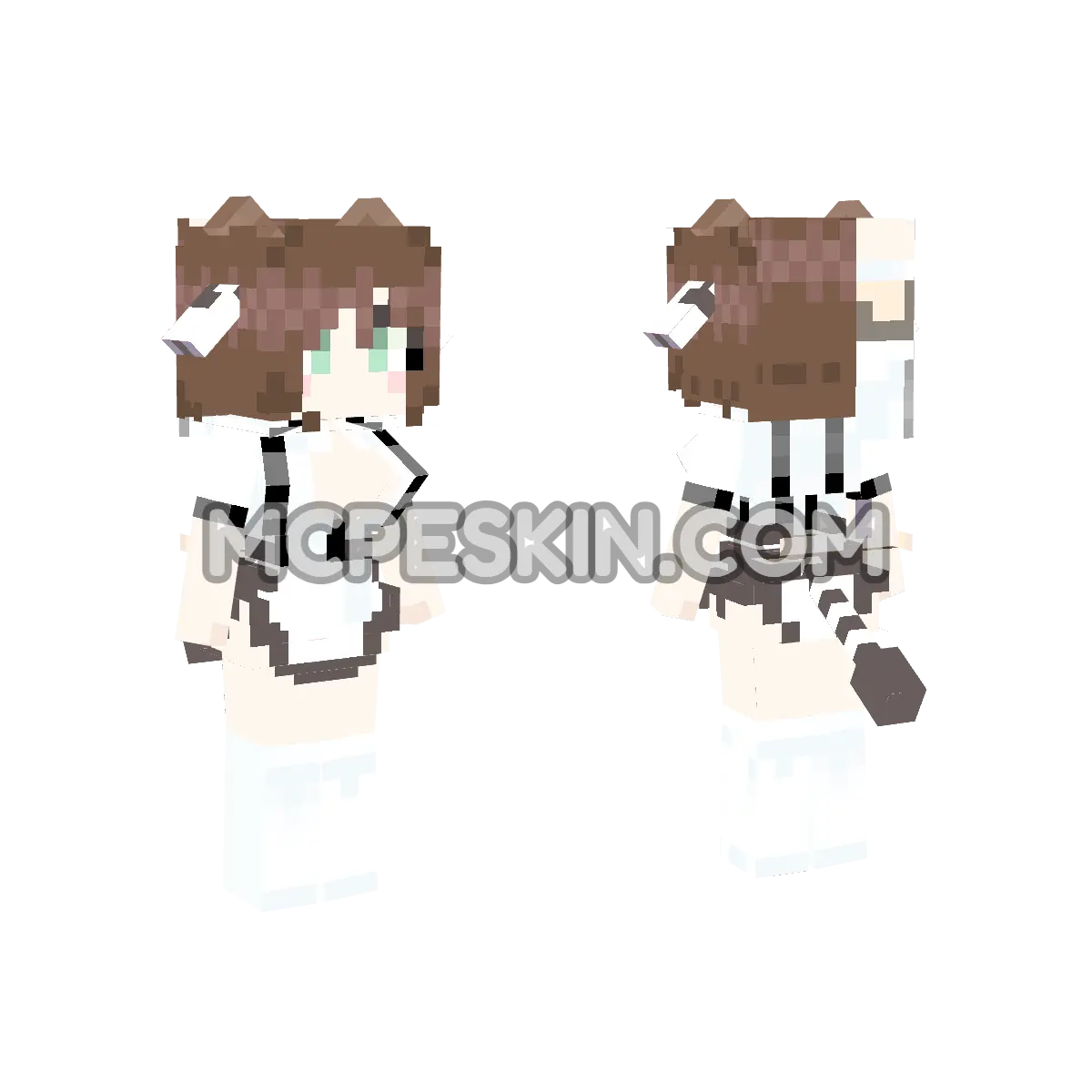 Cow Maid 4D Minecraft Bedrock skin