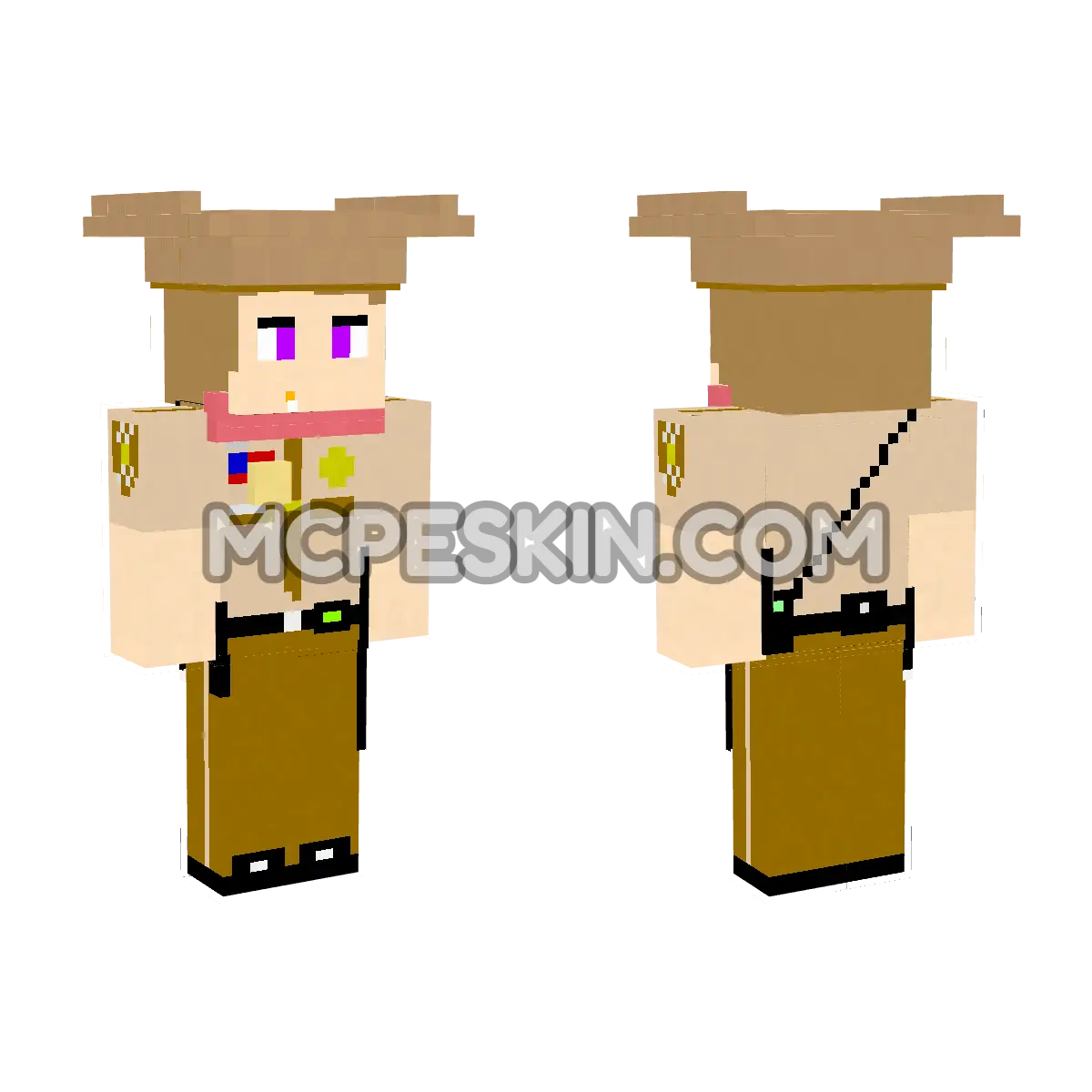 Cowboy 3 4D Minecraft Bedrock skin