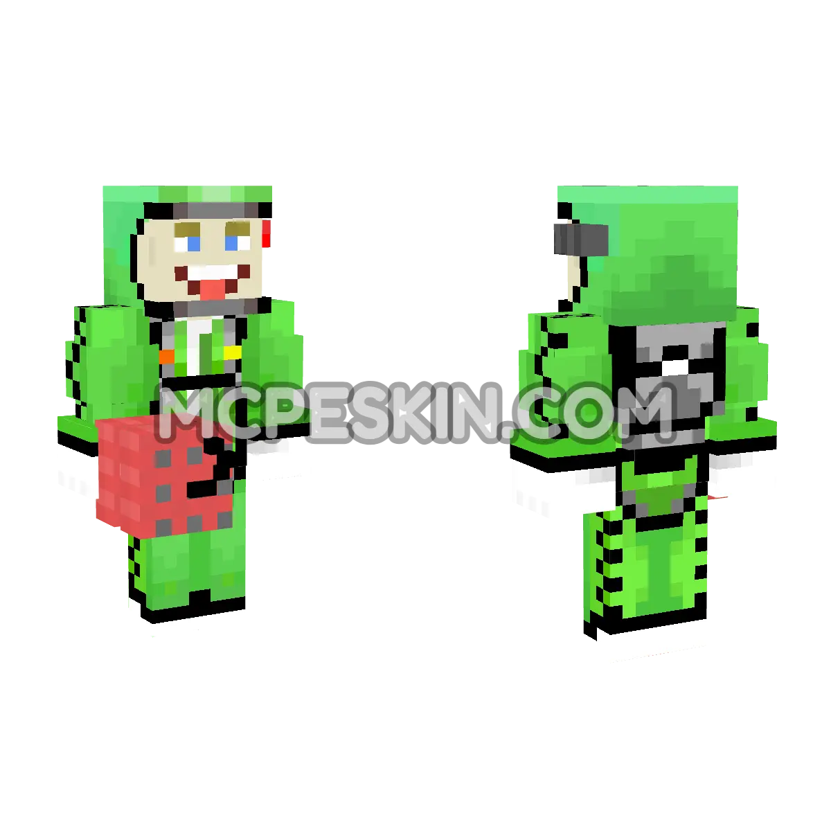 Creeper 3 4D Minecraft Bedrock skin