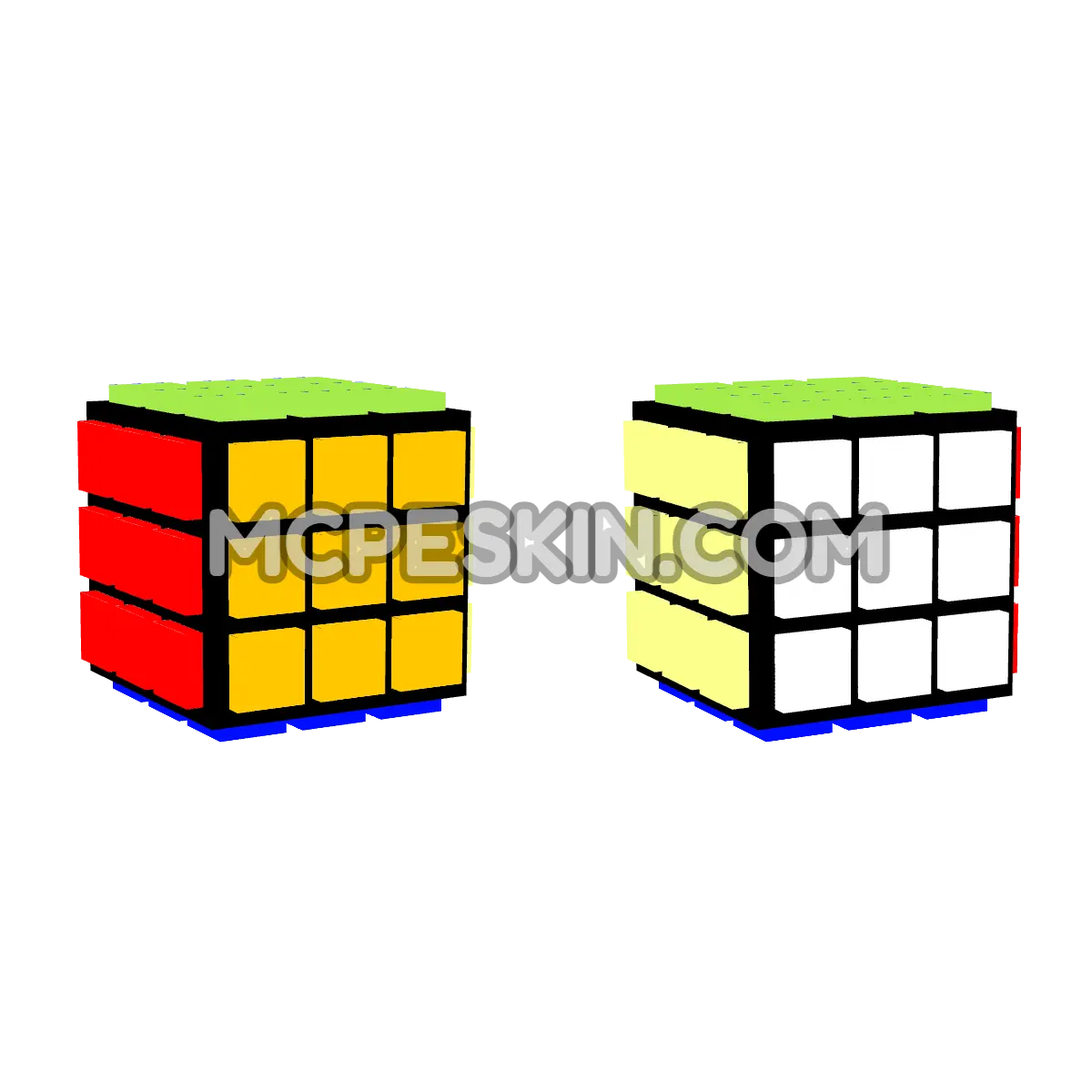 Cubo Rubik By DFF 4D Minecraft Bedrock skin