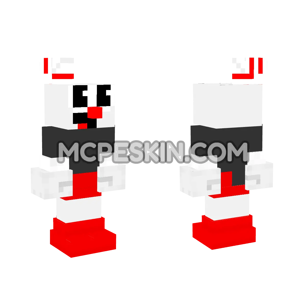 Cuphead 4D Minecraft Bedrock skin