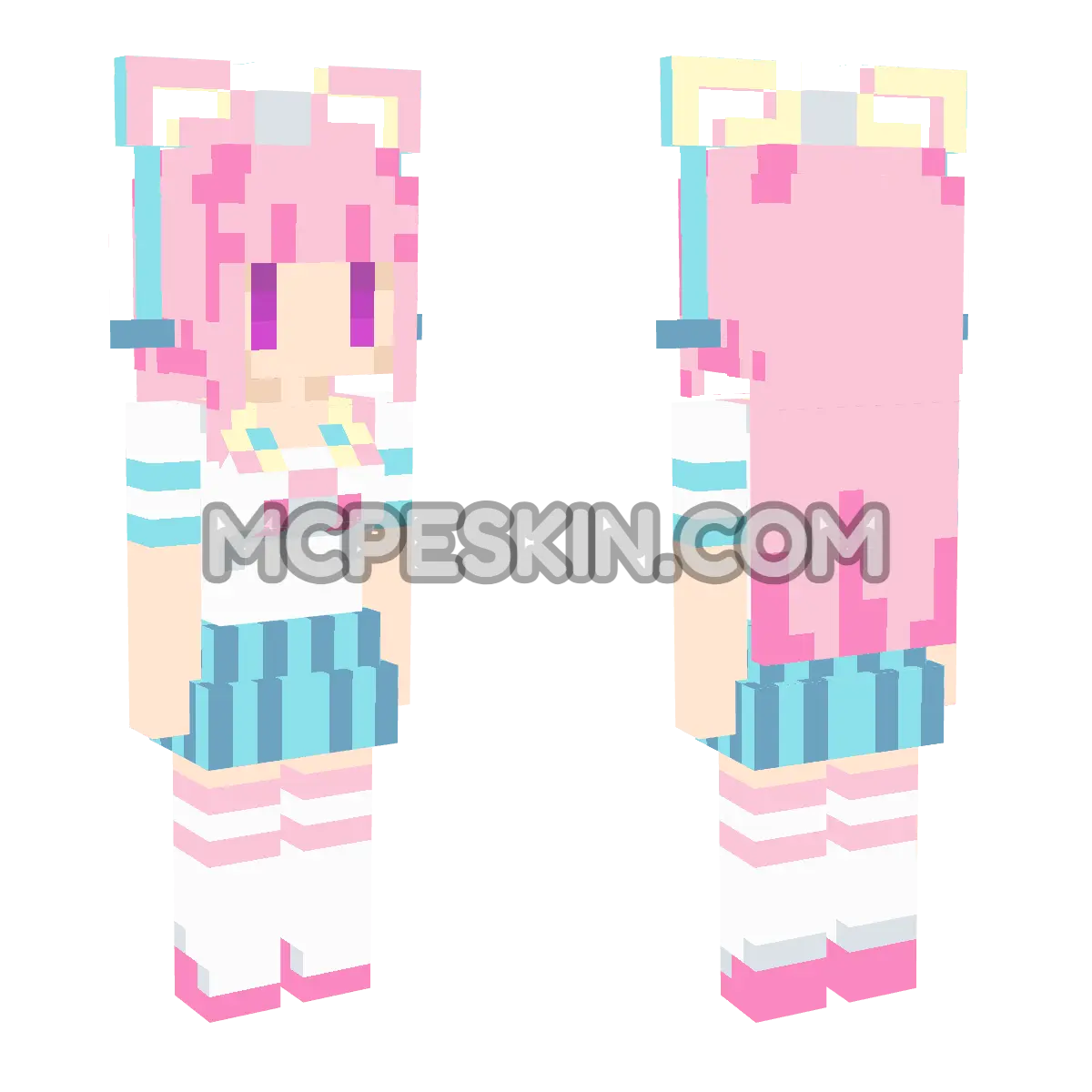 CuteMob Giffany 4D Minecraft Bedrock skin