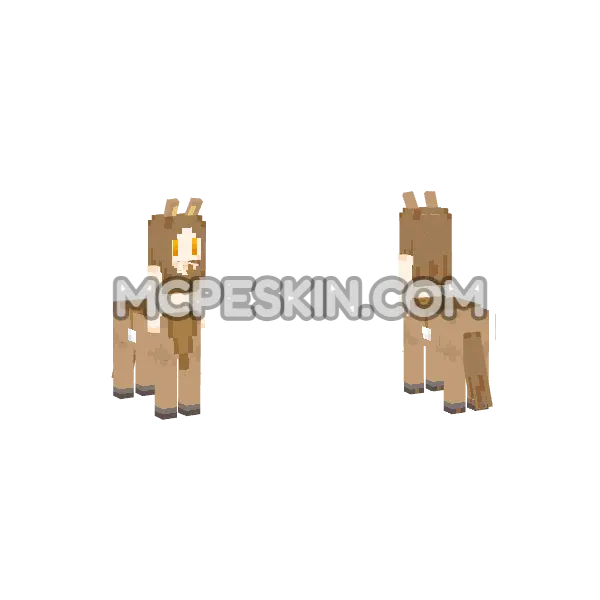 CuteMob Horse Brown 4D Minecraft Bedrock skin