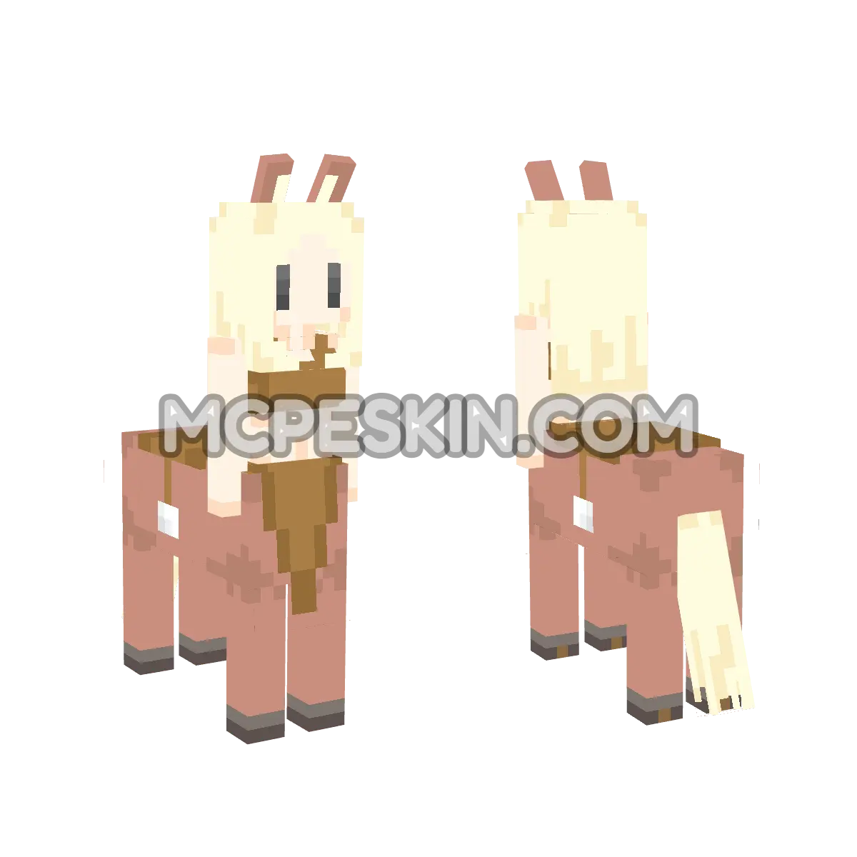 CuteMob Horse Chestnut 4D Minecraft Bedrock skin