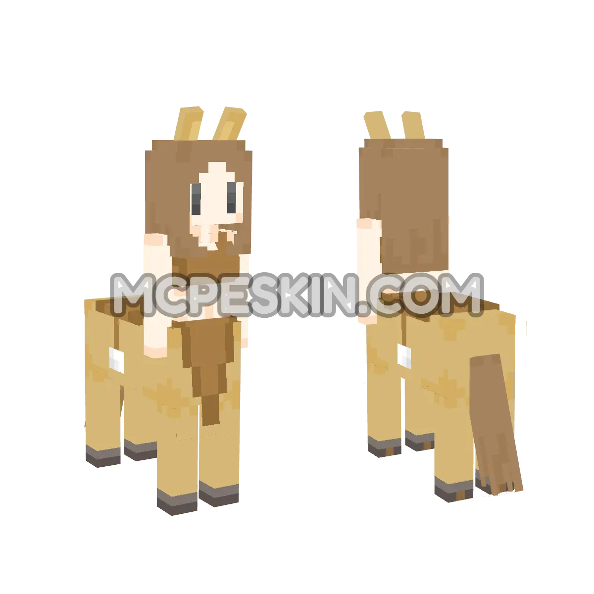 CuteMob Horse Creamy 4D Minecraft Bedrock skin
