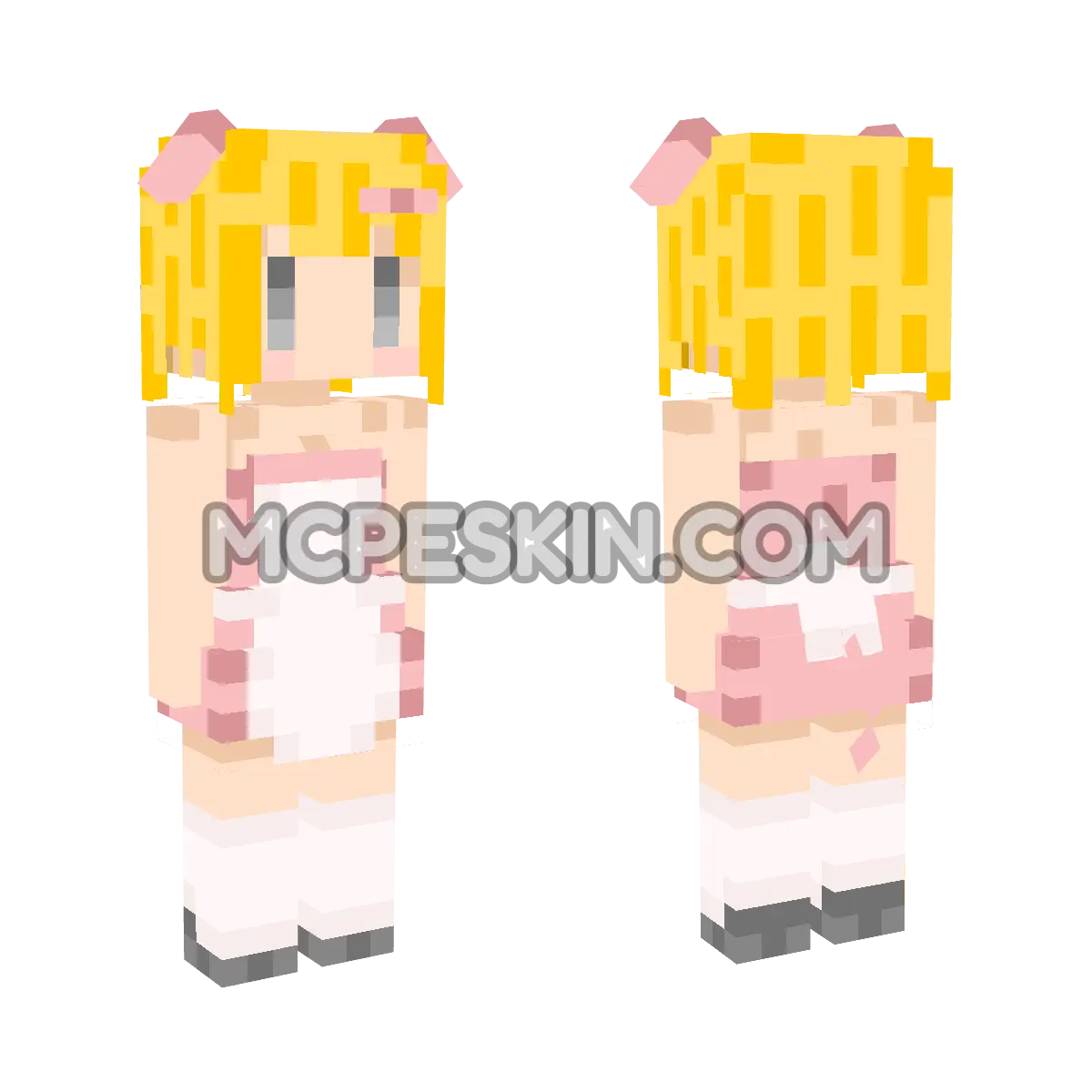 CuteMob Pig 4D Minecraft Bedrock skin