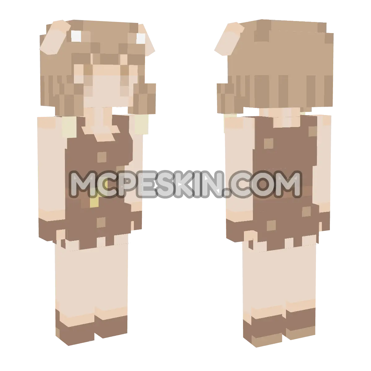 CuteMob Piglin 4D Minecraft Bedrock skin