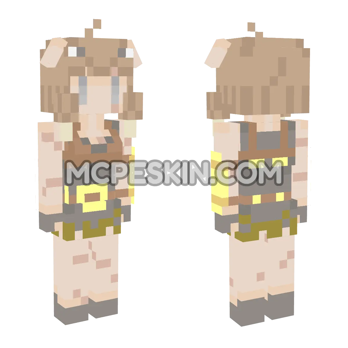 CuteMob Piglin Brute 4D Minecraft Bedrock skin