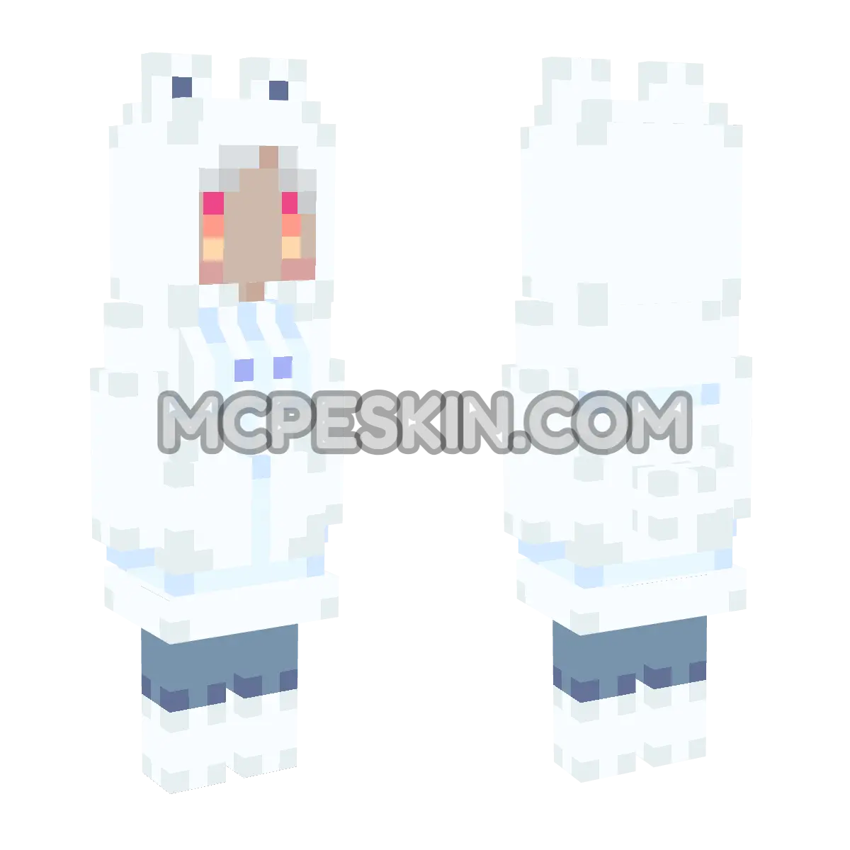 CuteMob Polar Bear 4D Minecraft Bedrock skin