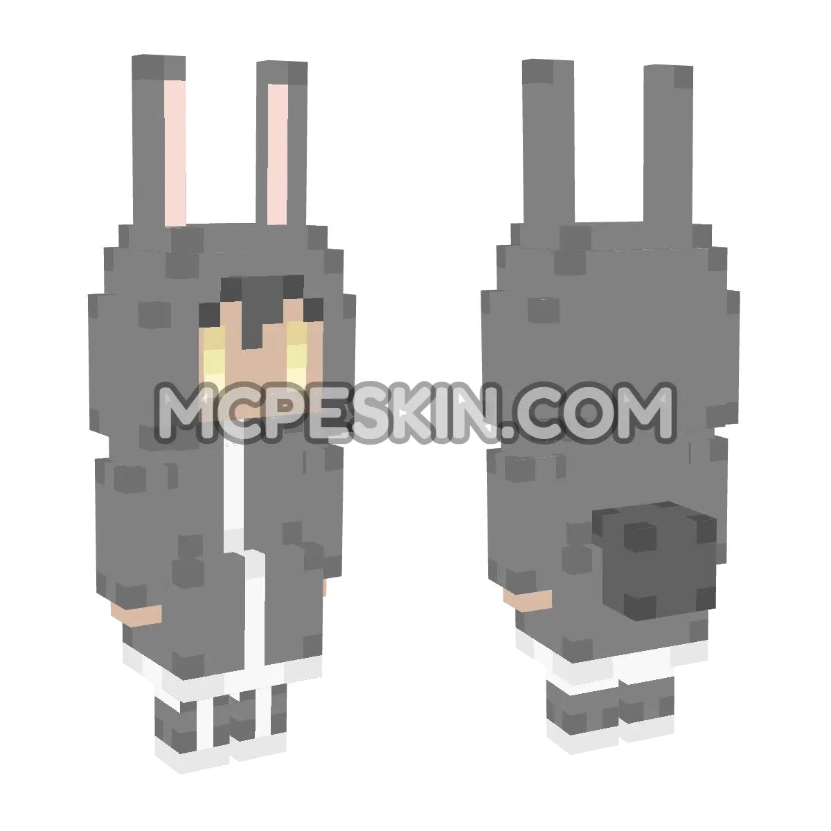 CuteMob Rabbit Black 4D Minecraft Bedrock skin