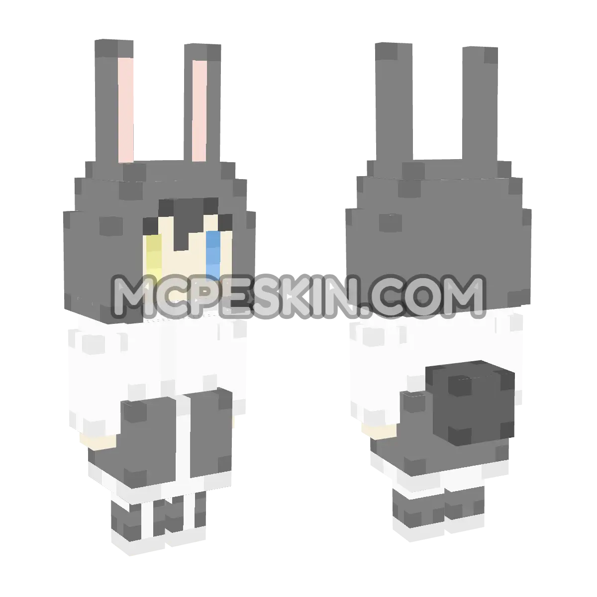 CuteMob Rabbit Toast 4D Minecraft Bedrock skin