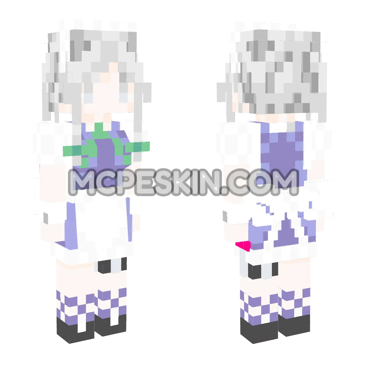 CuteMob Sakuya 4D Minecraft Bedrock skin