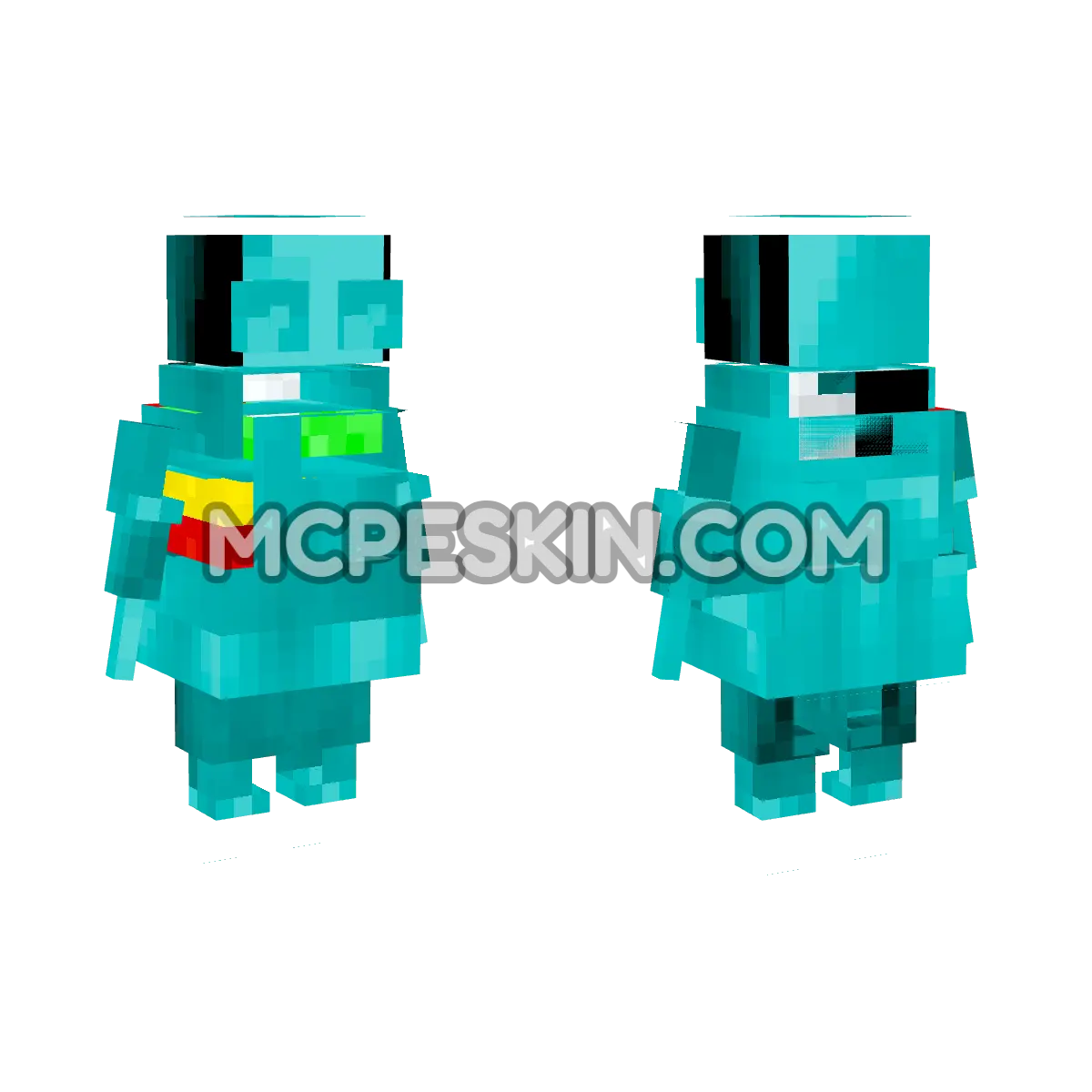 Cyan REPO 4D Minecraft Bedrock skin