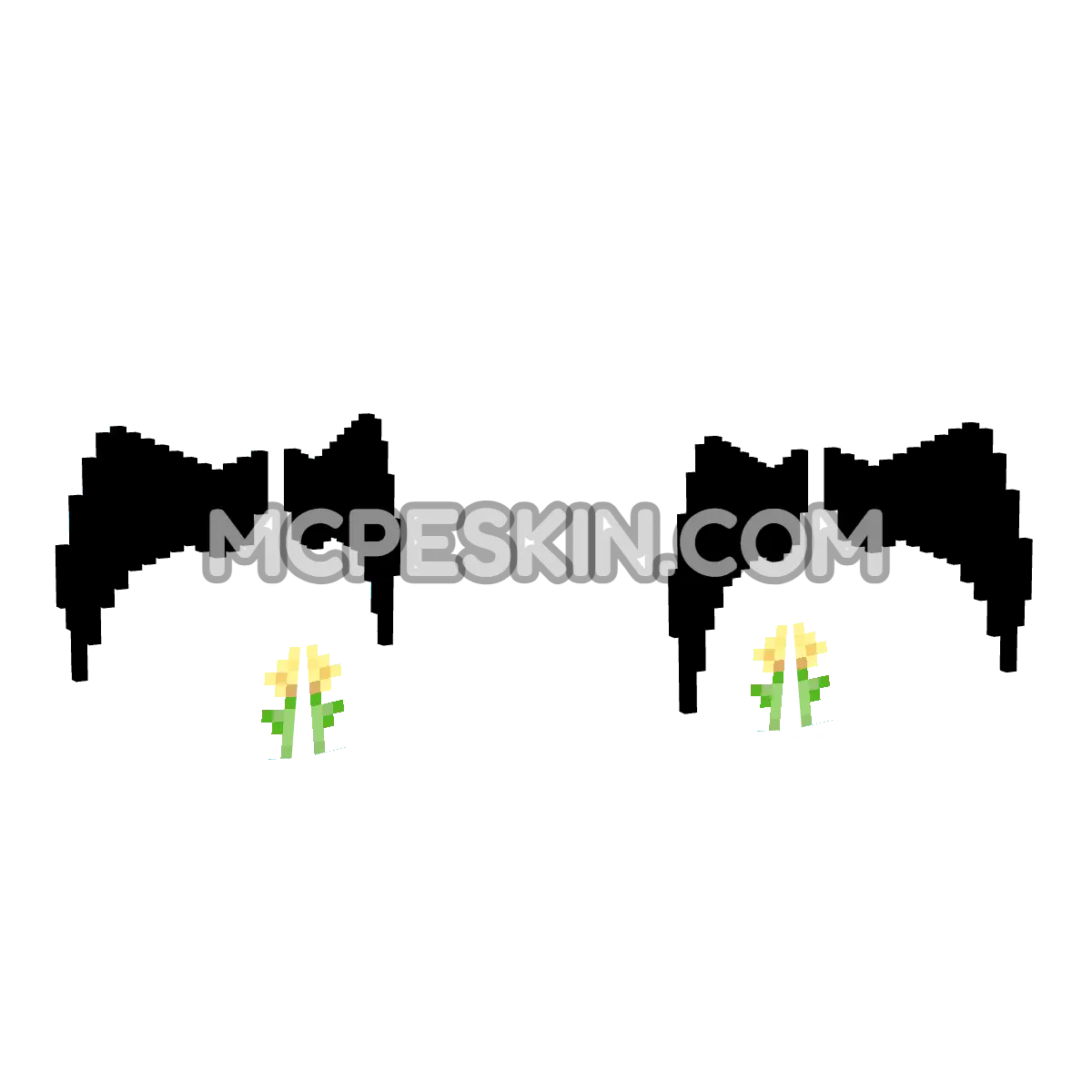 Dandelion Outfit with Black Wings 4D Minecraft Bedrock skin