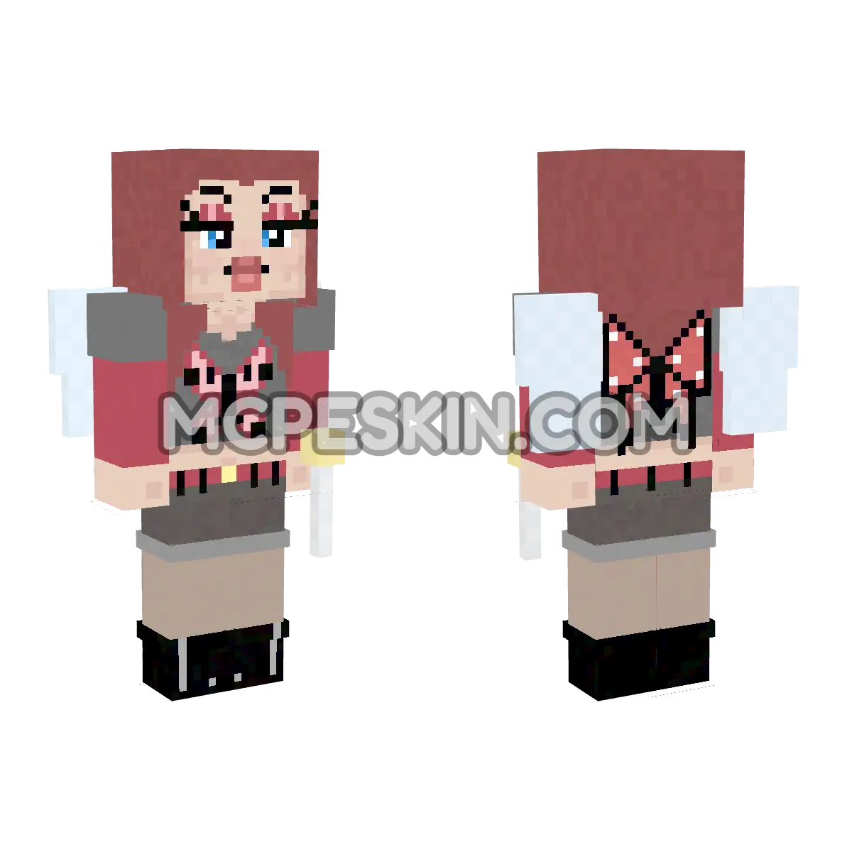 Dark Fairy 4D Minecraft Bedrock skin