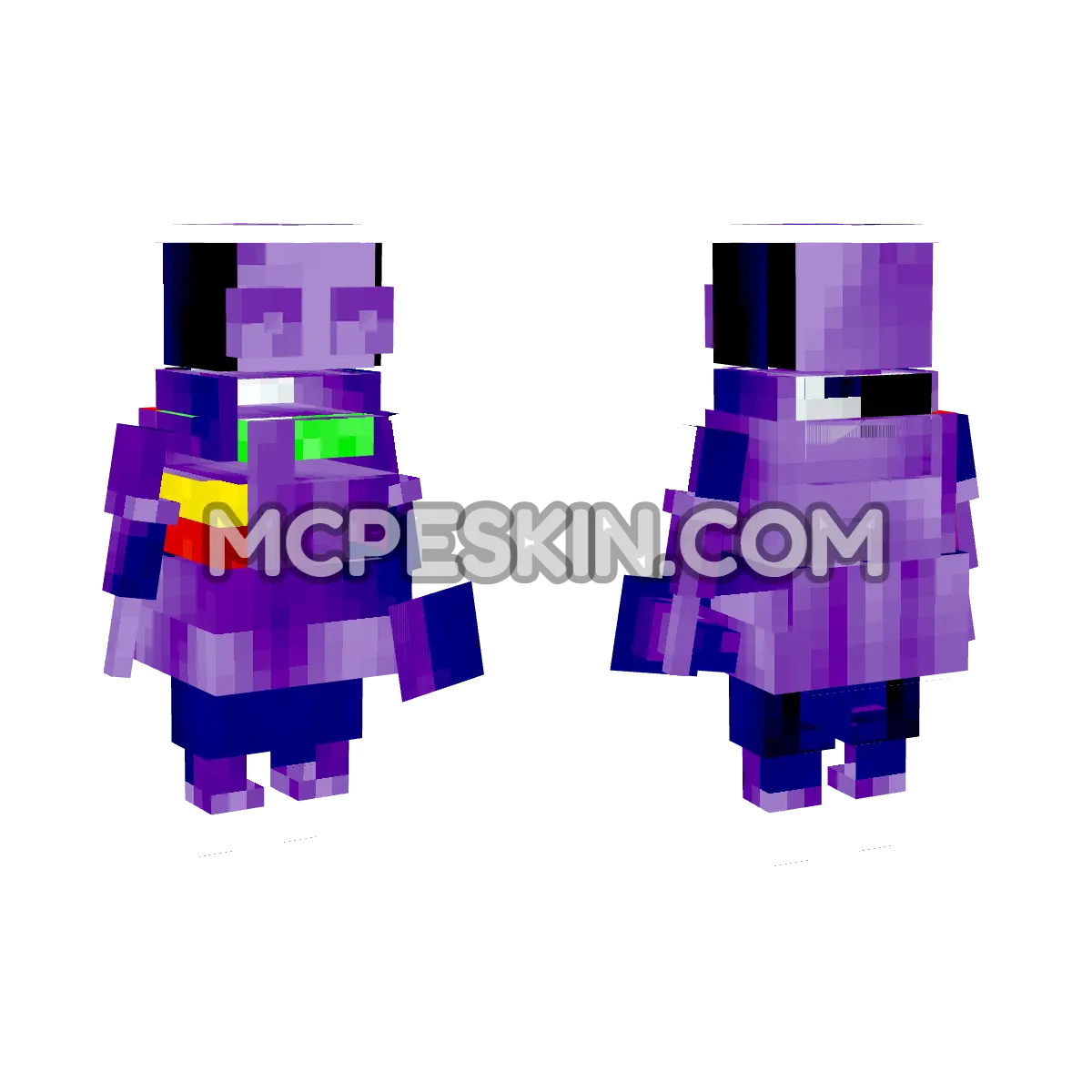 Dark Purple REPO with Lamp 4D Minecraft Bedrock skin