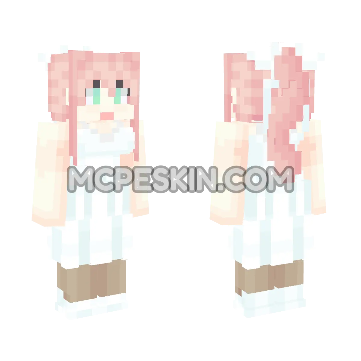 DDLC: Monika (casual)  4D Minecraft Bedrock skin