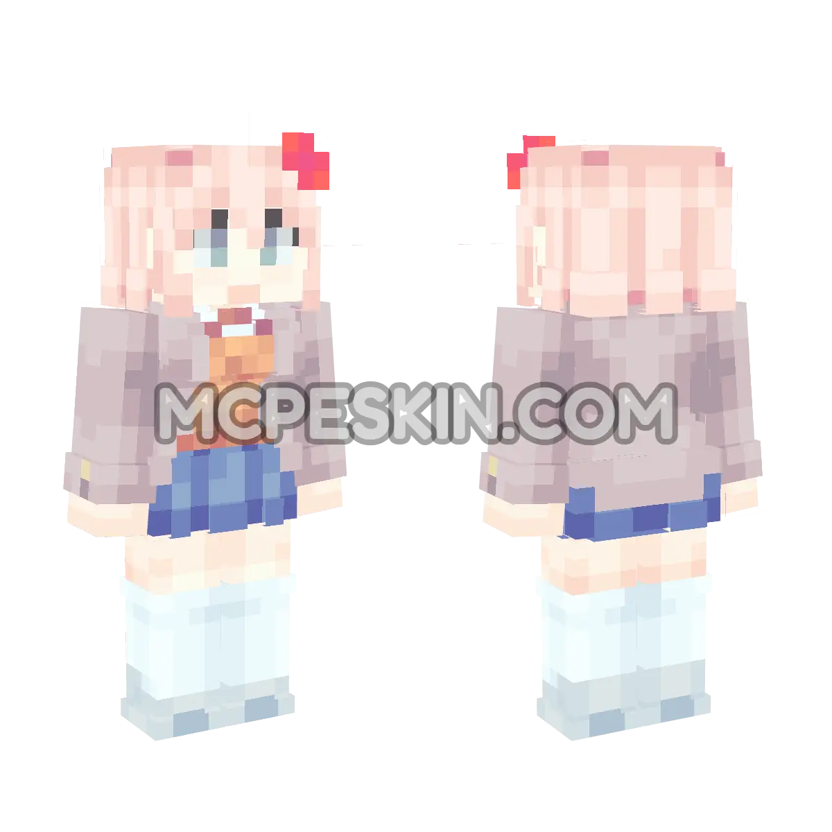 DDLC: Sayori  4D Minecraft Bedrock skin