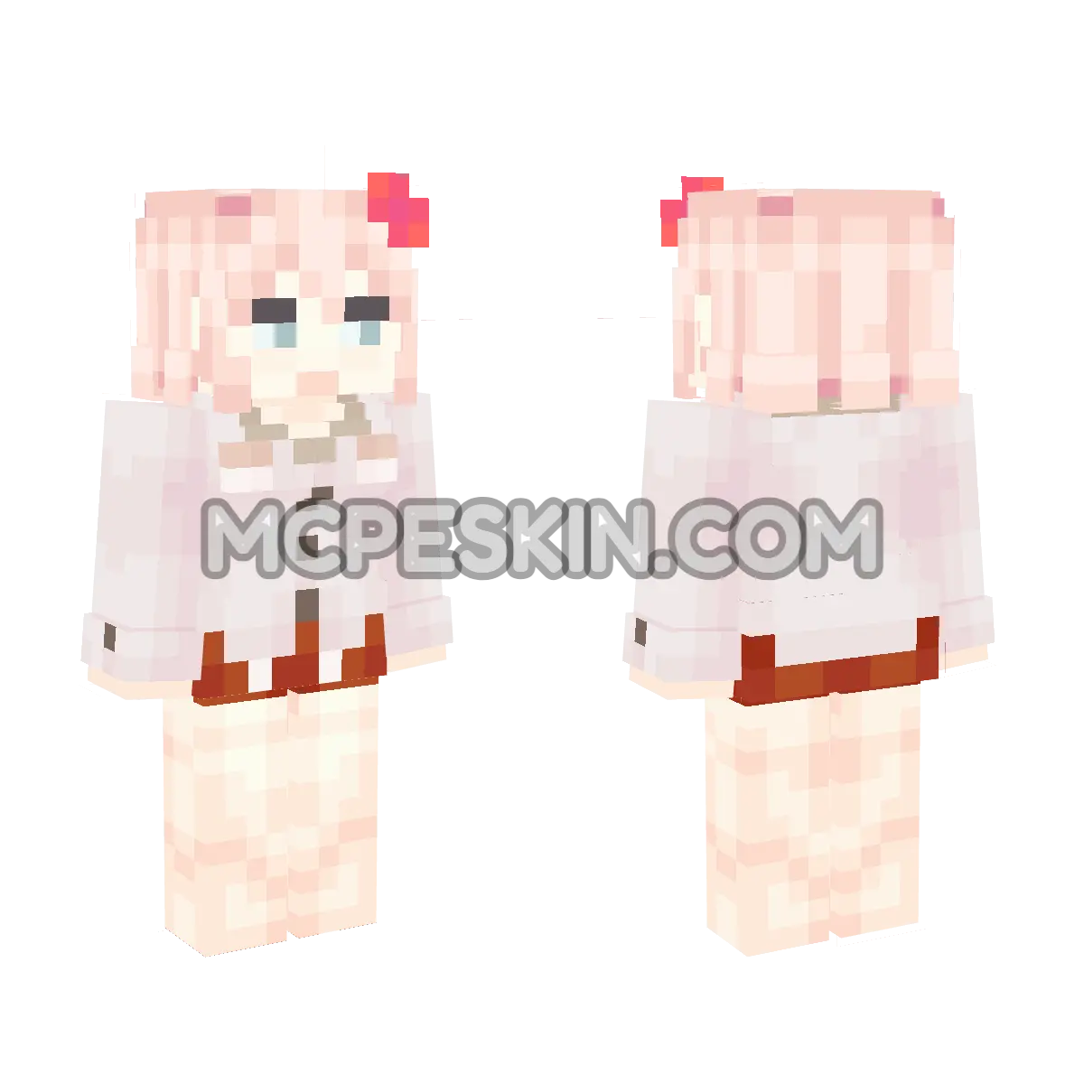 DDLC: Sayori (spooky event)  4D Minecraft Bedrock skin